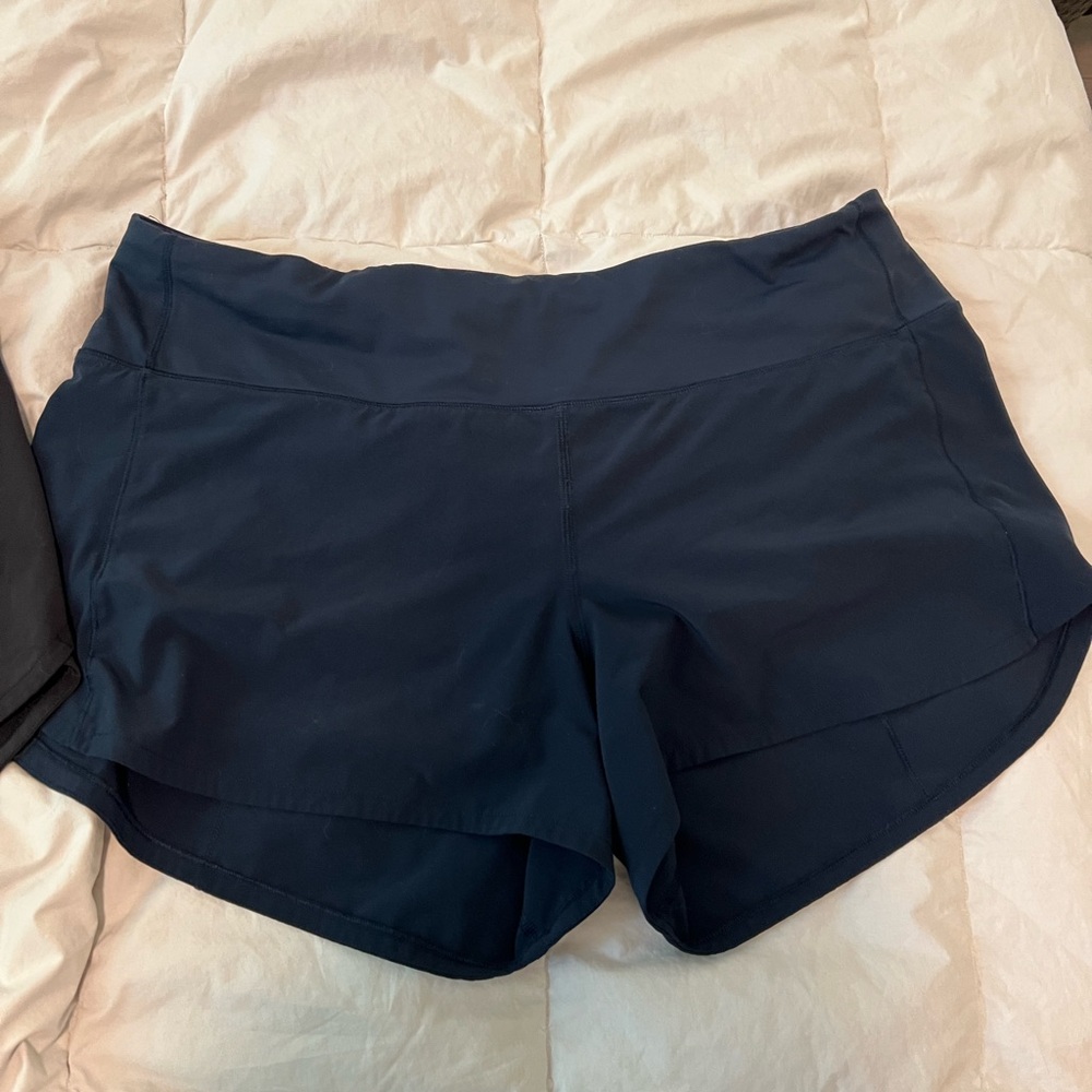 Navy blue lululemon speed up short 4” inseam